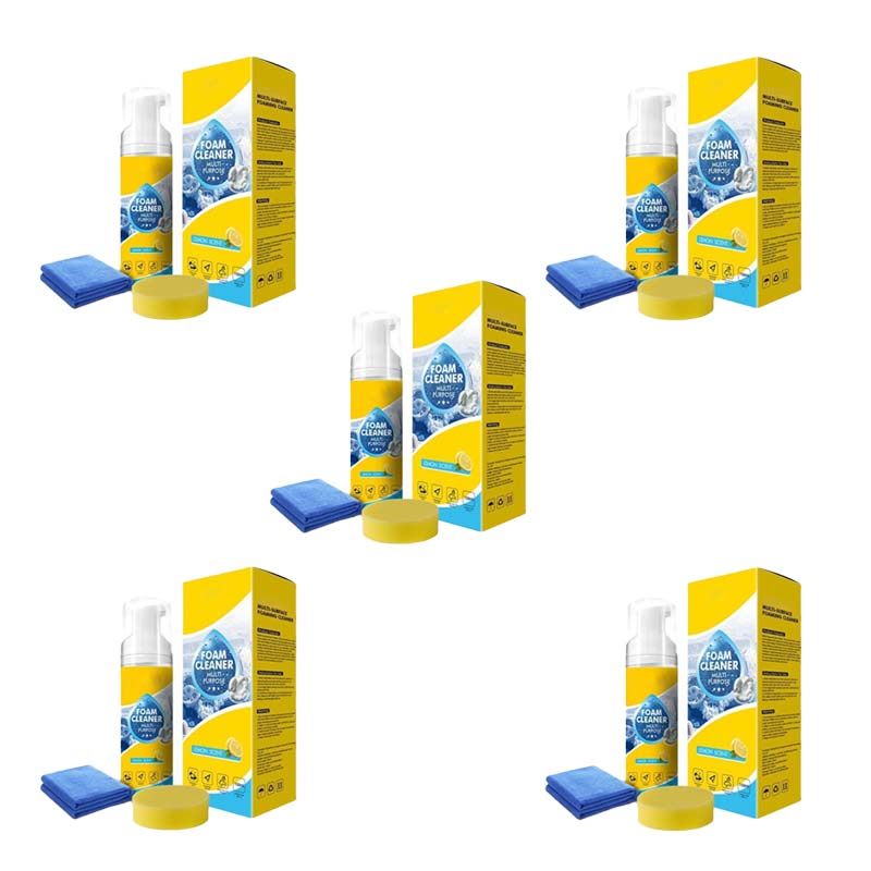 🧴 Easy Use Rinse-Free Foam Cleaner - 5 Sets