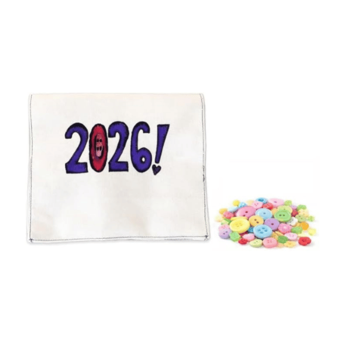 Fabric Calendar + 400 Buttons