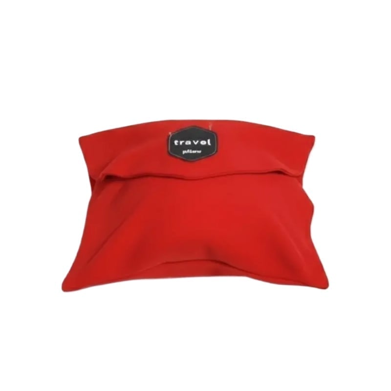 Ergonomic Travel Pillow - Coral red