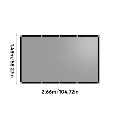 Ambient Light Rejecting (ALR) Projector Screen - Black-bordered hook-type model 120-inch 16:9 (2.66m wide * 1.48m high)