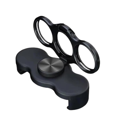 360 Rotatable Dual-Ring Phone Holder - Black