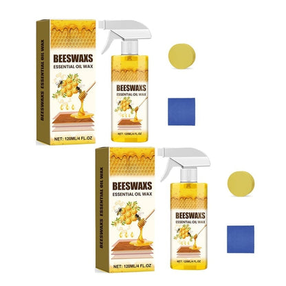 Beeswax Floor Polish Spray - 2 sets (240ml + 2 Sponges + 2 Towels)