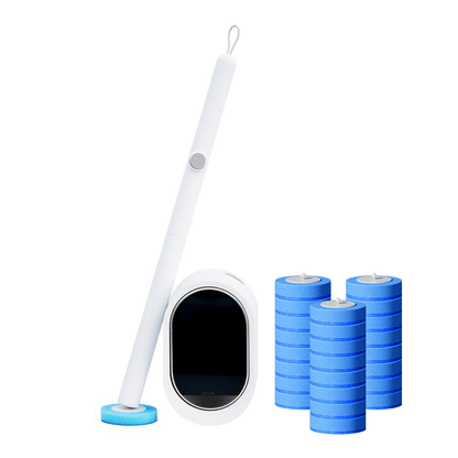 Disposable toilet brush with refills - 1 disposable toilet brush + 24 refill heads