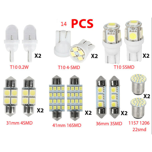 Diamond-White Full-Cabin LED Conversion Kit for Advanced Interior Ligh - 14-Piece Set