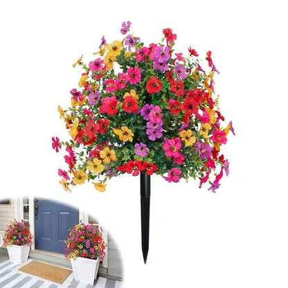 Artificial Violet for Outdoor Indoor Garden Home Decoration - 1 bunch