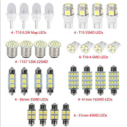 Diamond-White Full-Cabin LED Conversion Kit for Advanced Interior Ligh - 28-Piece Set