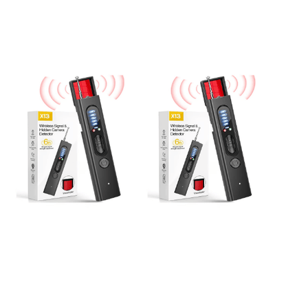 Portable Anti-Spy Camera Detector & RF Signal Scanner - 2 pcs