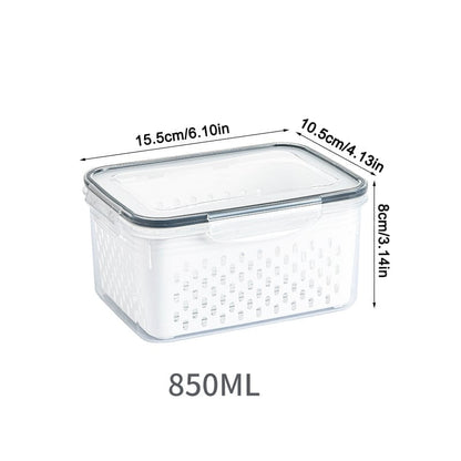 Food Storage Containers for Fridge with Removable Colander - 850ml*1