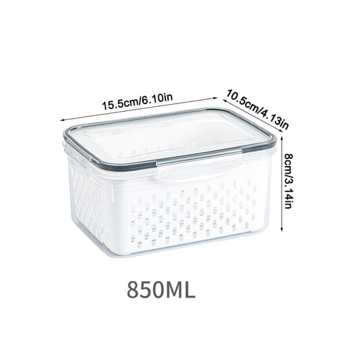 Food Storage Containers for Fridge with Removable Colander - 850ml*1