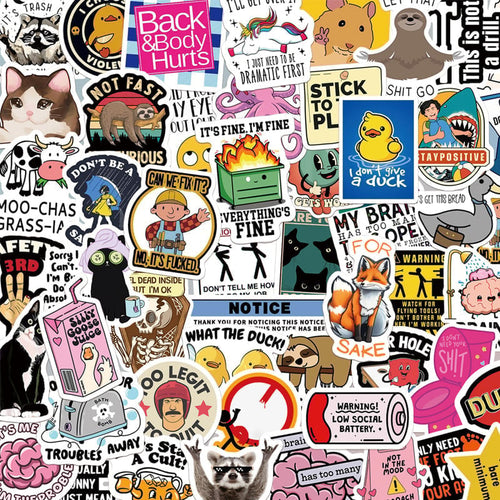 Funny Graffiti Stickers - 1 set (130 Pcs)