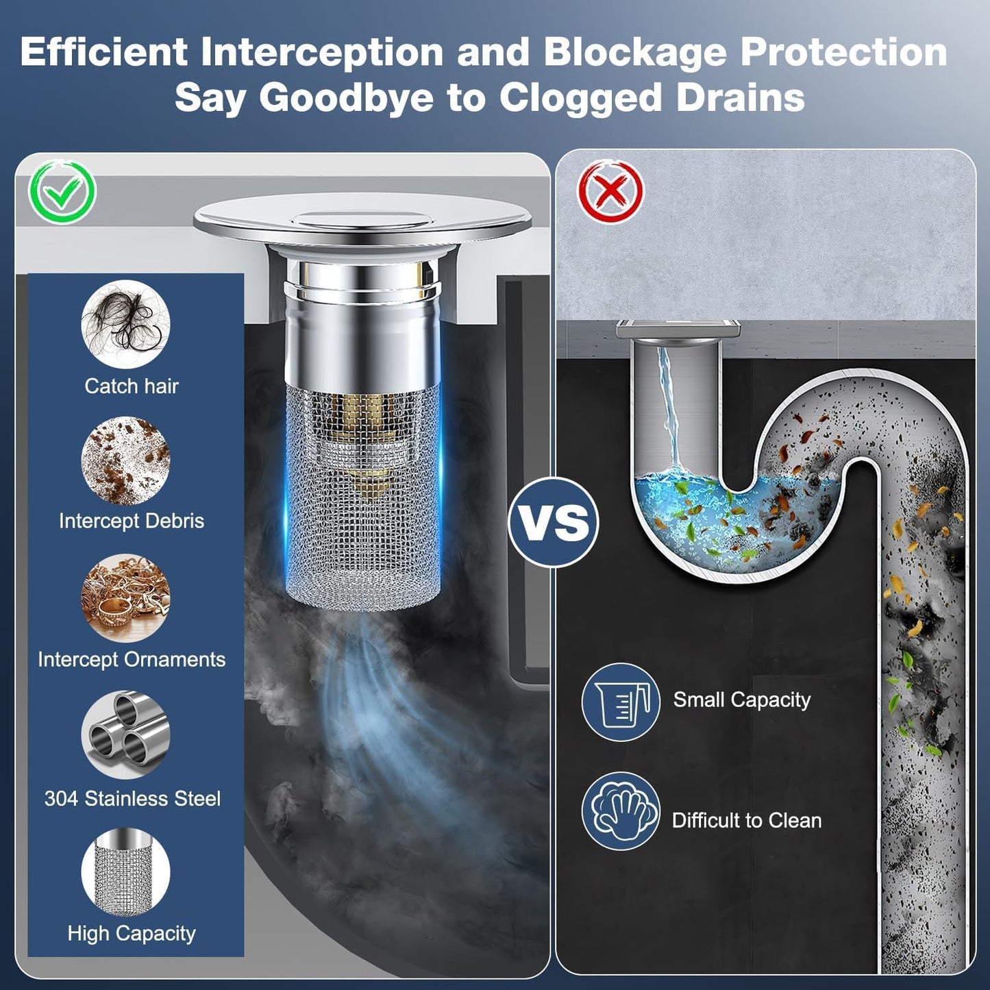 FlowGuard™ — Keep Drains Clear and Protect Precious Treasures Instantly