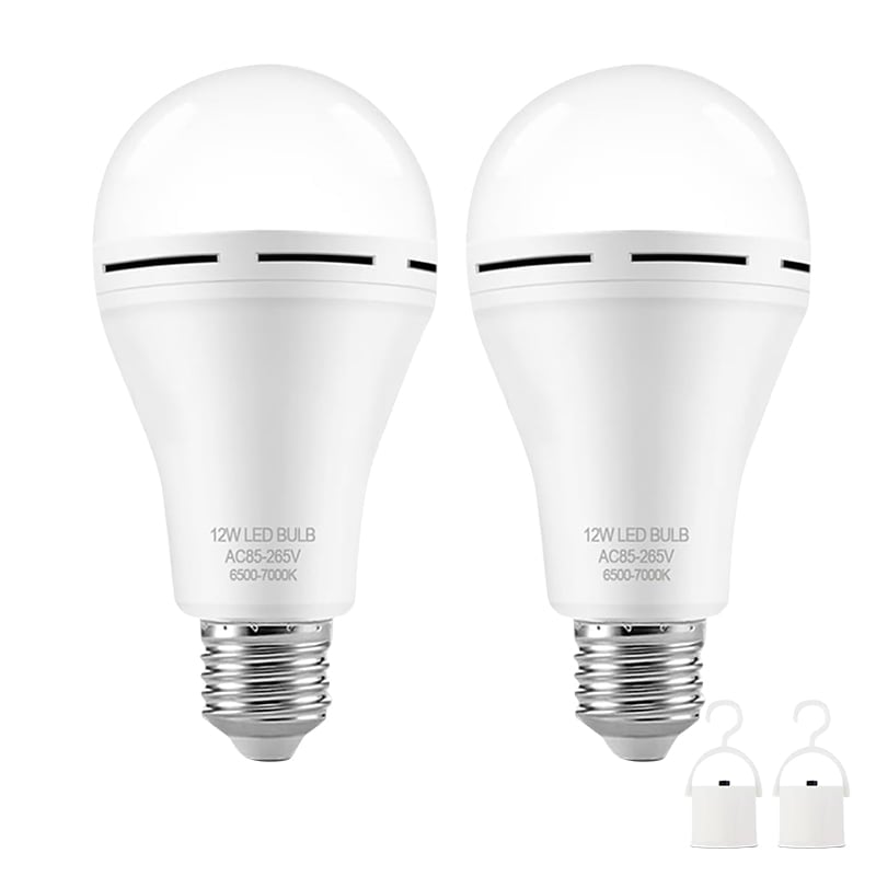 Emergency Rechargeable LED Bulbs - 2-Pack
