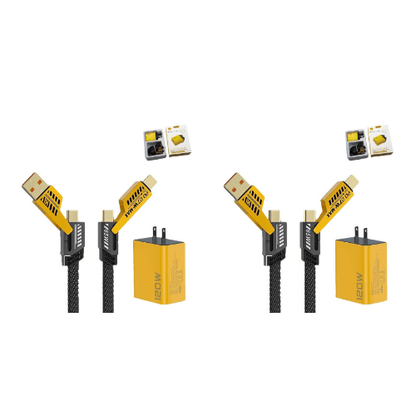 120W Dual USB & Dual Type-C Fast Charger - 2 sets, US Plug
