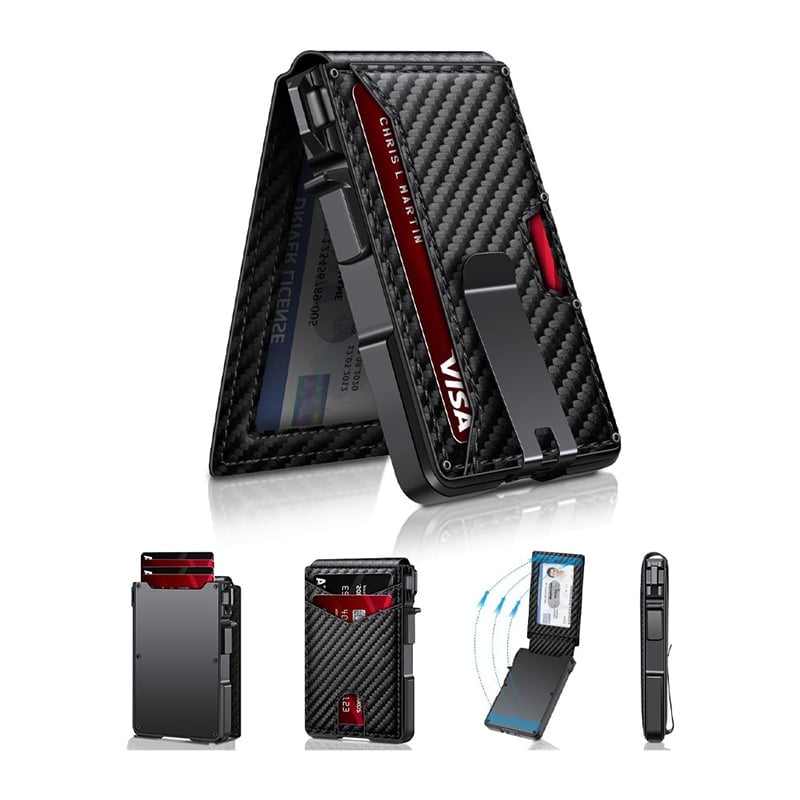 Carbon Fiber Pop-Up Wallet - RFID Wallet