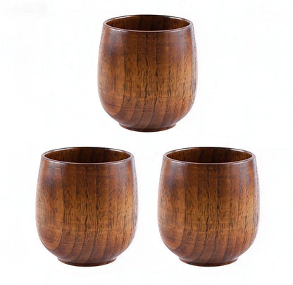 Charred Jujube Wood Cups - cup *3 pcs