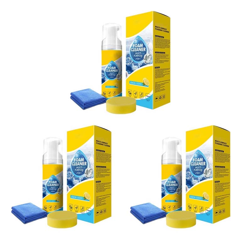 🧴 Easy Use Rinse-Free Foam Cleaner - 3 Sets