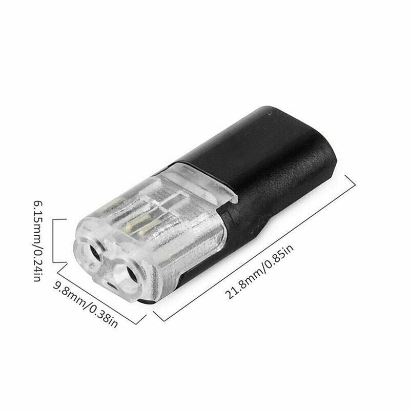 Double-wire Push-in Connector with Locking Buckle - 10 pcs