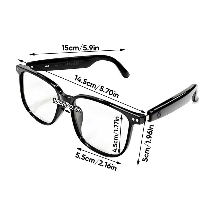 Smart AI Photochromic Glasses - Black Photochromic with AI Translation