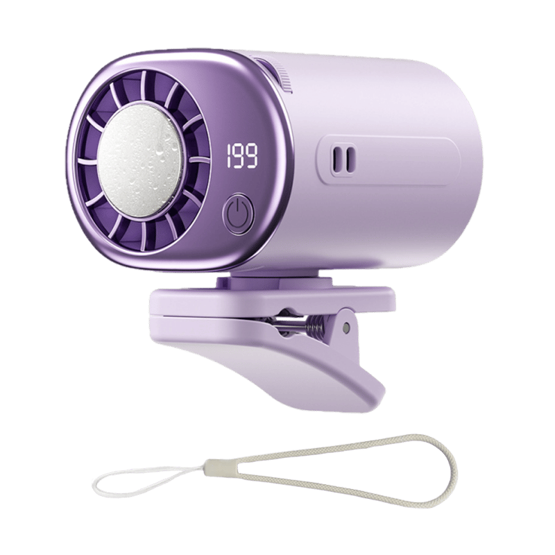 360° Rotating Semi-Cooling Clip Fan - Purple