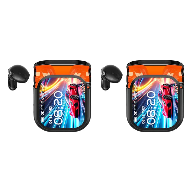 HD color screen, intelligent noise reduction, AI translation headphone - Black*2