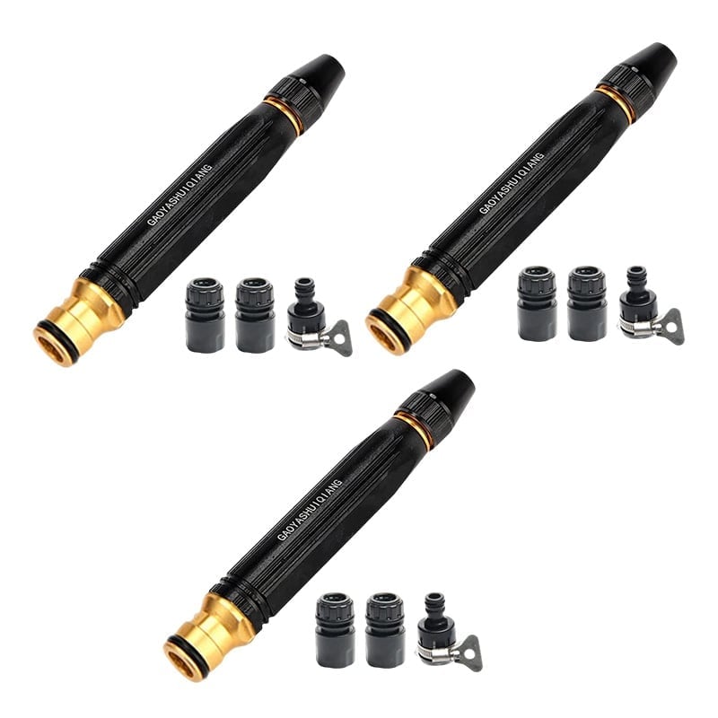 💦 Adjustable Twist Hose Nozzle | Heavy Duty Jet Sweeper - 3 sets
