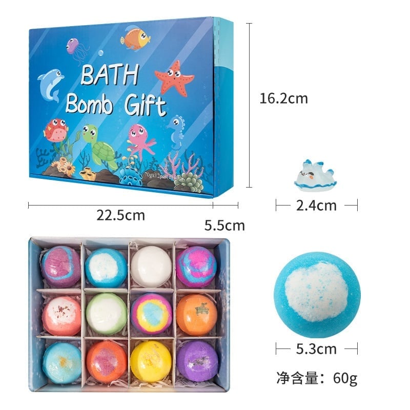 Easter Egg Bath Bombs - Ocean Animal Surprise Bath Bombs （12 Pack）