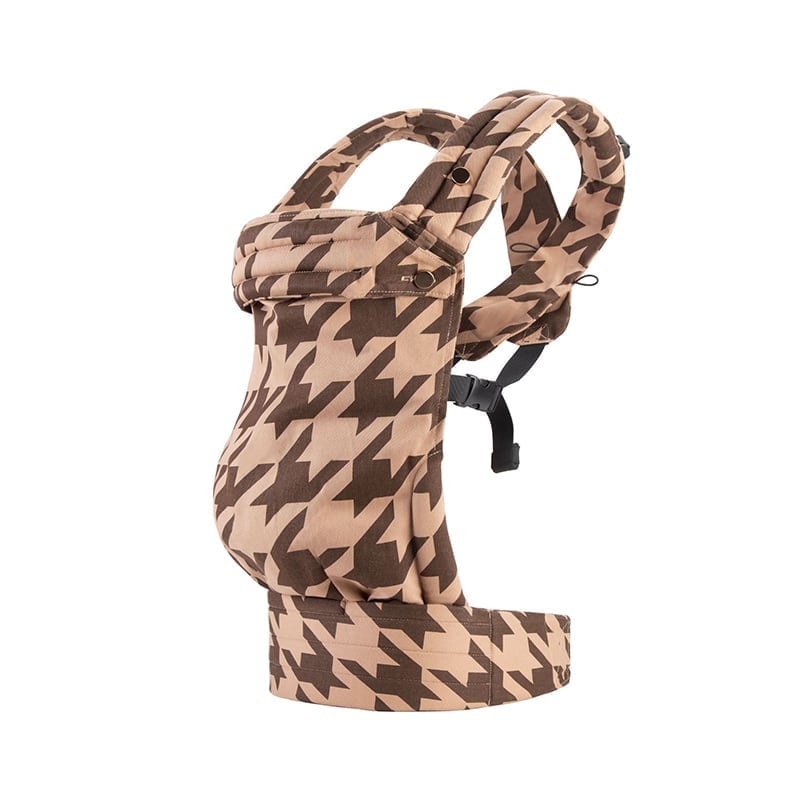 Ergonomic Baby Carrier - Khaki Houndstooth