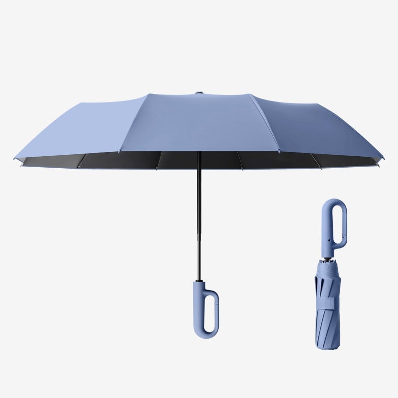 Creative Ring Buckle Windproof Reinforced Umbrella - Blue, 125 cm/49.2 inches
