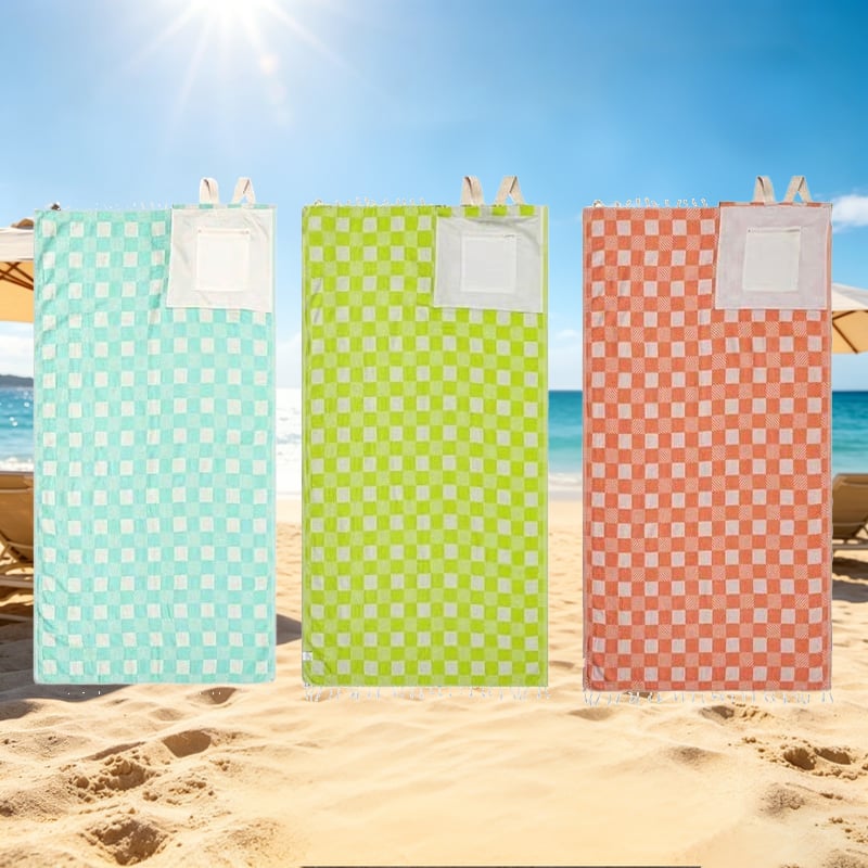 2-in-1 Convertible Beach Towel Bag - Style A+Style B+Style C