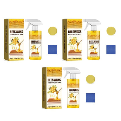 Beeswax Floor Polish Spray - 3 sets (360ml + 3 Sponges + 3 Towels)