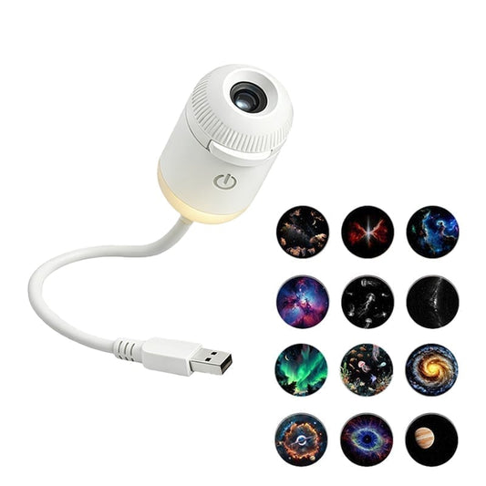 6-in-1 USB Professional Galaxy & Planetarium Projector - 1 projector+12 discs