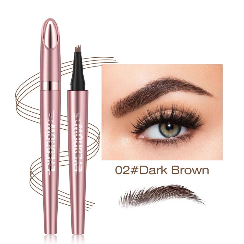 QIC Four-Prong Eyebrow Pencil - 02# Dark Brown