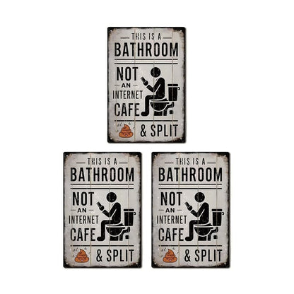 Creative Bathroom Door Sign - 3 pcs