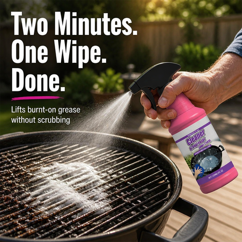FlameForce™ — Lift Burnt-On Grease Off Your Grill in Two Minutes