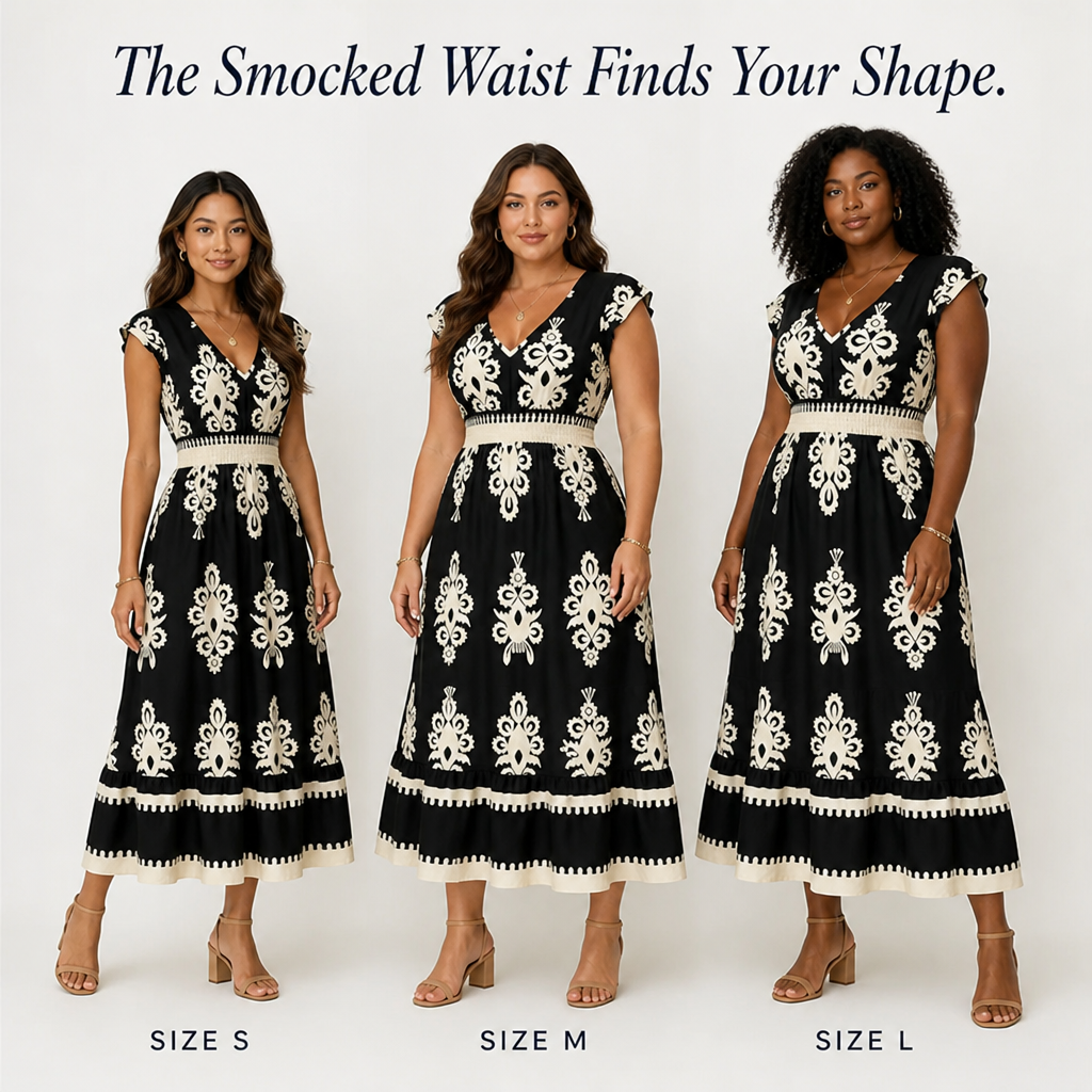 Vellureva™ — Wear One Cap-Sleeve Maxi from Café Lunch to Rooftop Dinner