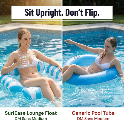 SurfEase™ 4-Side Lounge Float — Sit Upright, Lay Flat, Stay Cool All Afternoon