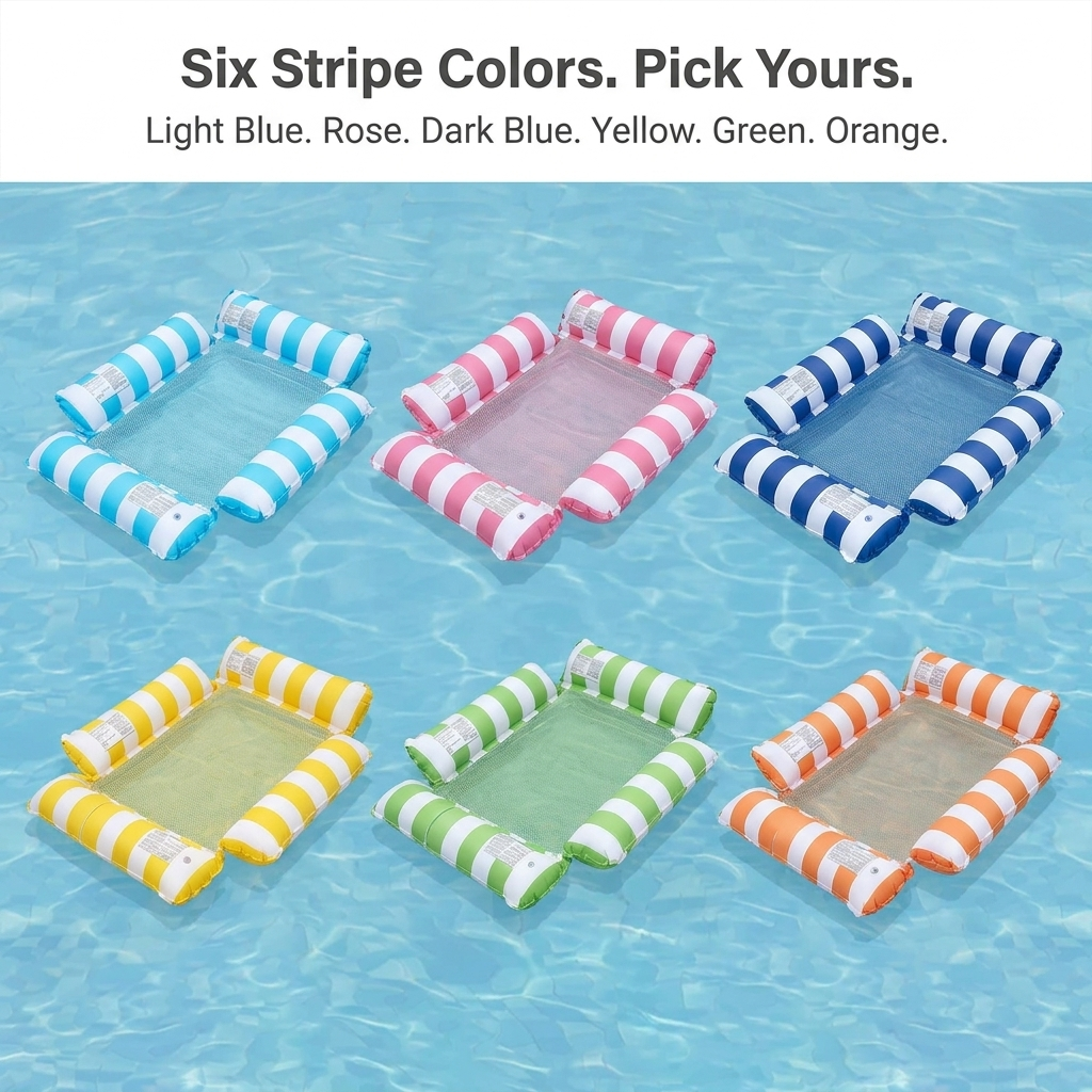 SurfEase™ 4-Side Lounge Float — Sit Upright, Lay Flat, Stay Cool All Afternoon