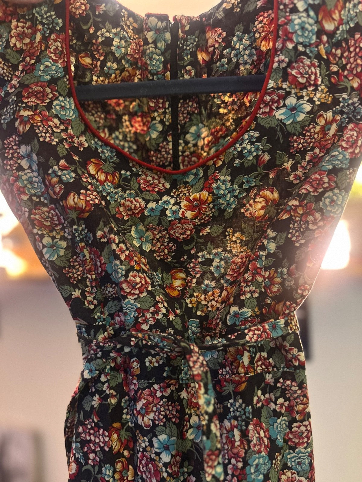 Vintage handmade prairie dress by someone’s grandma. So cute! Size XS/S?